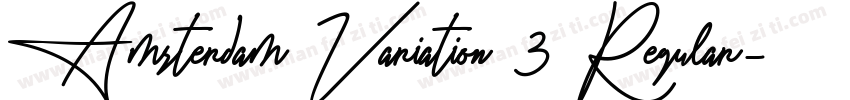 Amsterdam Variation 3 Regular字体转换